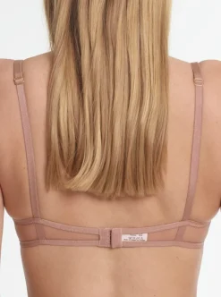 Yasmine Eslami: Jeanne Mesh Underwire Bra - Latte