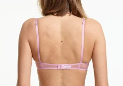 Yasmine Eslami: Jeanne Mesh Underwire Bra - Mauve