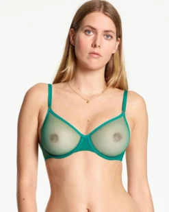 Yasmine Eslami: Jeanne Mesh Underwire Bra - 32F, 36D