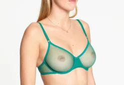 Yasmine Eslami: Jeanne Mesh Underwire Bra - 32F, 36D