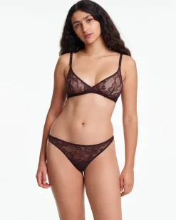 Yasmine Eslami: Louise Flower Lace Panty - Ristretto