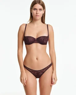 Yasmine Eslami: Louise Lace Balcony Bra - Ristretto