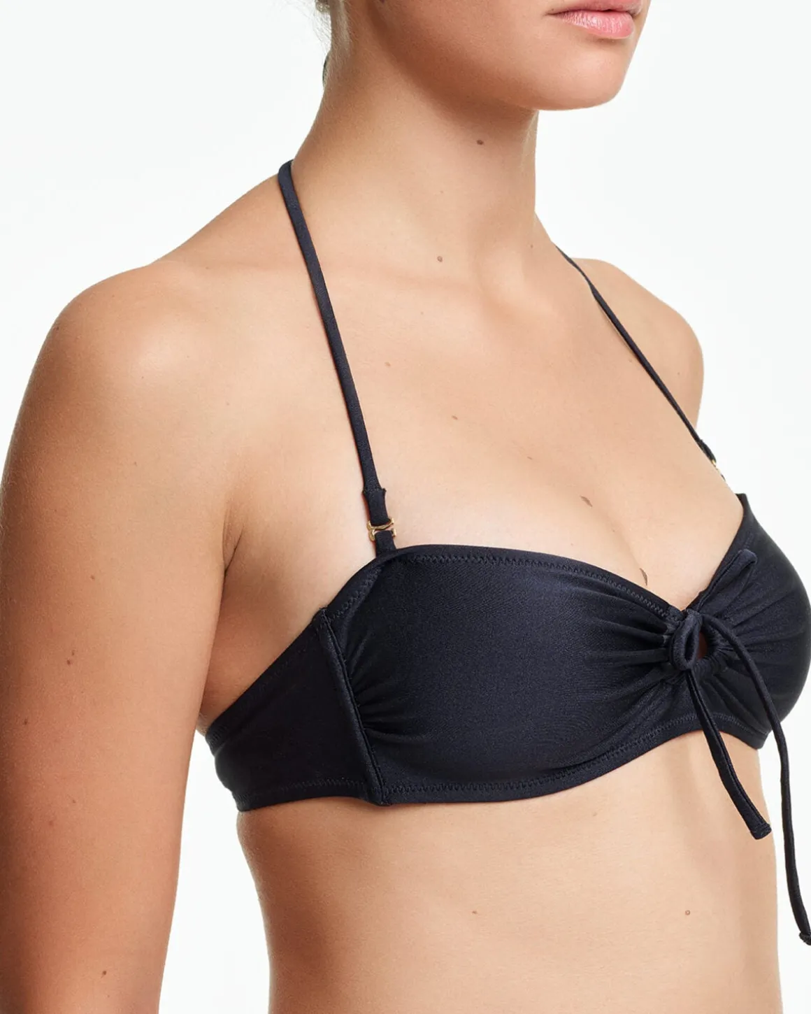 Yasmine Eslami: Zoia Bandeau Bikini Top - Black